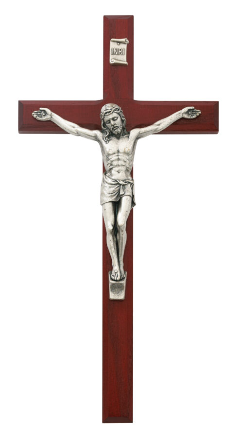 10 in. Cherry Crucifix Boxed