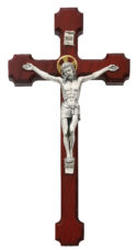 10 in. Cherry Crucifix Boxed