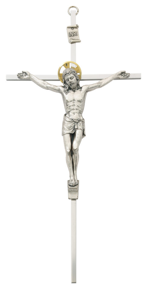 10 in. Silver Crucifix Boxed