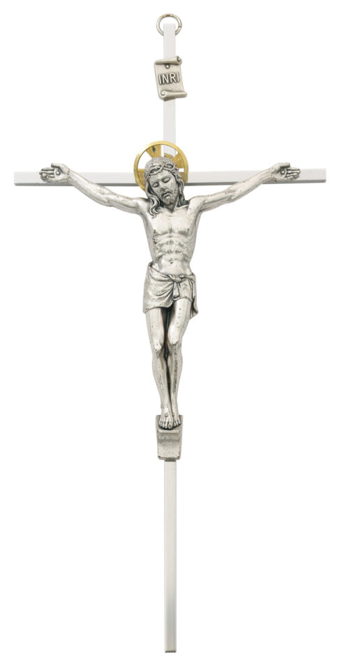 10 in. Silver Crucifix Boxed
