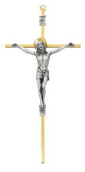 10" Brass Crucifix Boxed