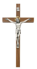 8 in. Walnut Crucifix Boxed