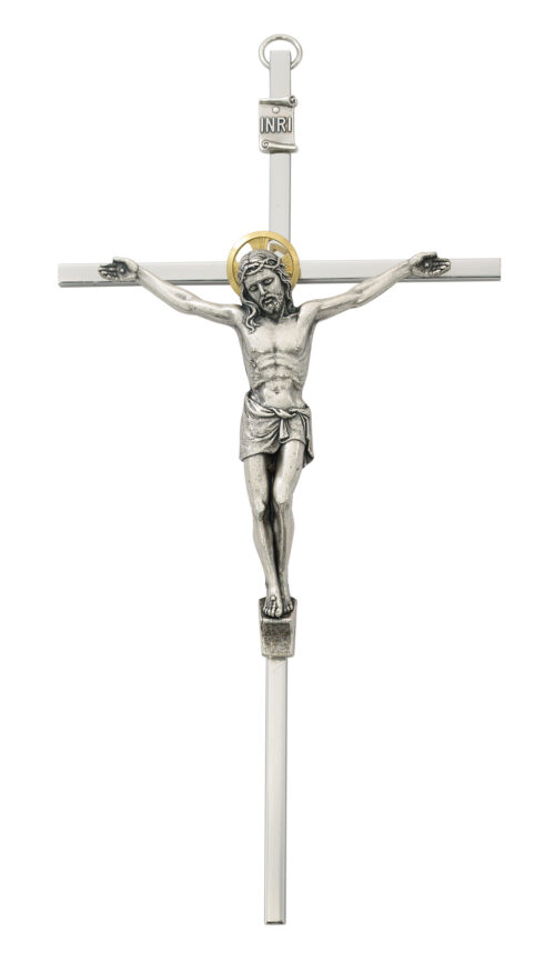 8 in. Silver Crucifix Boxed