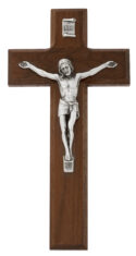 8 in. Walnut Stain Crucifix Boxed