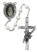 Pearl like  St Therese Rosary Boxed