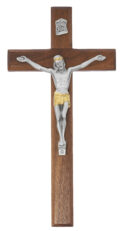 10 in. Walnut Crucifix Boxed