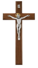 12 in. Walnut Crucifix Boxed