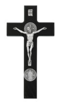 9" Black Wood Crucifix boxed