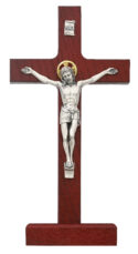 8 in. Cherry Crucifix Boxed