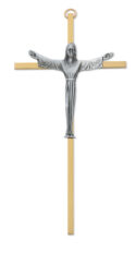 7 in. Brass Crucifix Boxed
