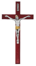 10 in. Cherry Crucifix Boxed