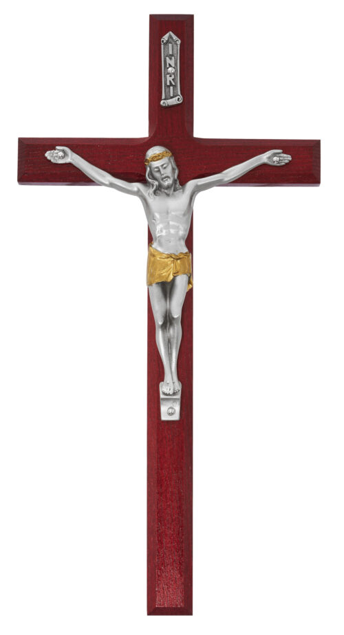 10 in. Cherry Crucifix Boxed