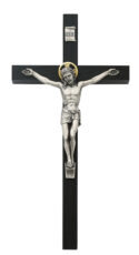 8 in. Black Crucifix Boxed