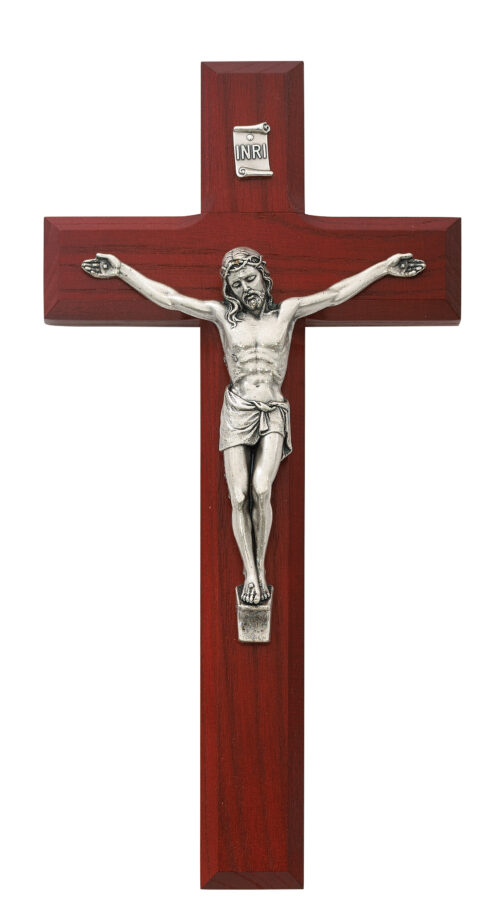 8 in. Cherry Crucifix Boxed