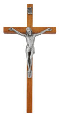 10" Walnut Crucifix bagged