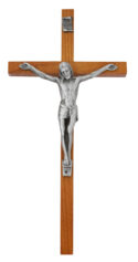 10" Walnut Crucifix bagged