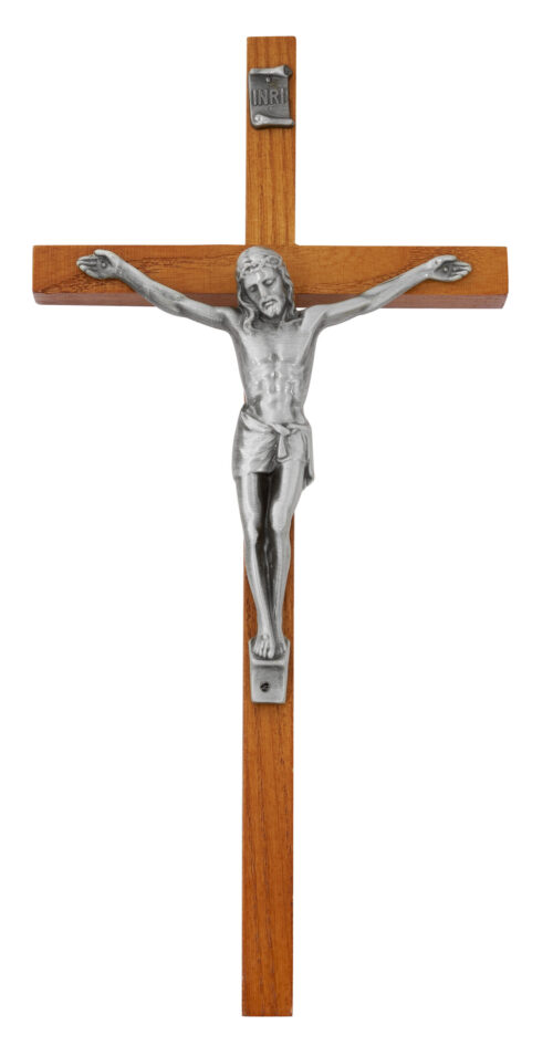 10" Walnut Crucifix bagged