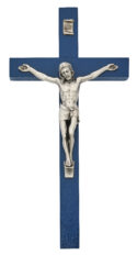 10" blue crucifix bagged