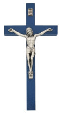10" blue crucifix bagged