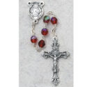 Red Glass July Rosary Boxed