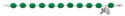 7.5in Green Shamrock Rosary Bracelet Boxed
