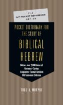 9780830814589 Pocket Dictionary For The Study Of Biblical Hebrew