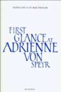 9780898700039 1st Glance At Adrienne Von Speyr