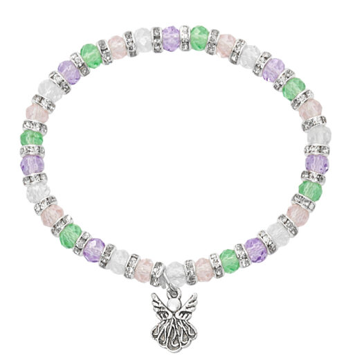 MULTI CRYST BABY STRETCH BRACELET AND HANG BAG