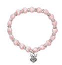 5.5" PINK PEARL HEART BABY BRACELET AND HANG BAG
