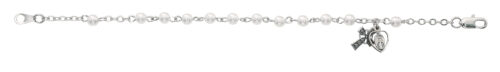 6.5 in Pearl Irish Rosary Bracelet Boxed