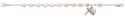 6.5 in Pink Hearts Bracelet Boxed