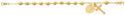 7.5 in Gold plate Rosary Bracelet boxed