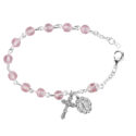 Pink  Rosary Bracelet boxed