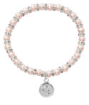 Pink Baby Stretch Bracelet and Sterling Angel Boxed