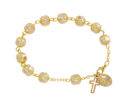 DOUBLE CAPPED GLD CRYSTAL BRACELET DELUXE BOX
