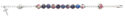 7.5in Multi Crystal Rosary Bracelet Boxed