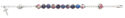 7.5in Multi Crystal Rosary Bracelet Boxed