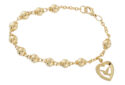 7.5 GOLD PLATE ROSARY BRACELET BOXED