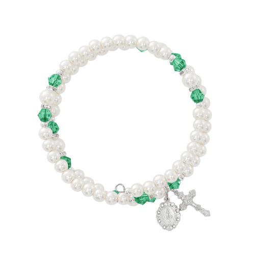 May Emerald Crystal and Pearl Beads
