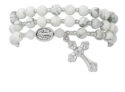 Simulated Howolite Twistable Rosary Bracelet Carded