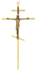10 in Brass Greek Crucifix Boxed