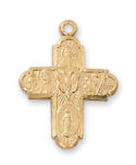 Gold over Sterling 4-way Pendant