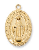 Gold over Sterling Miraculous Pendant