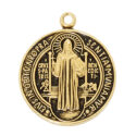 Gold over Sterling Silver St. Benedict medal