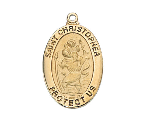 Gold over Sterling St. Christopher Pendant