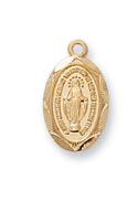 Gold on Sterling Miraculous Baby Pendant Boxed