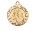 Gold over Sterling St. Christopher Pendant