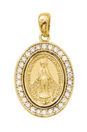 Gold over Sterling Silver Miraculous medal