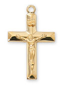 Gold over Sterling Crucifix Pendant