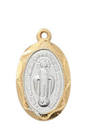 Two-tone Sterling Miraculous Baby Pin Boxed